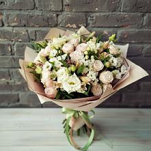 Букет цветов из:  Альстромерии, Розы и Хризантемы #REPLACE_PRED# Аржановской