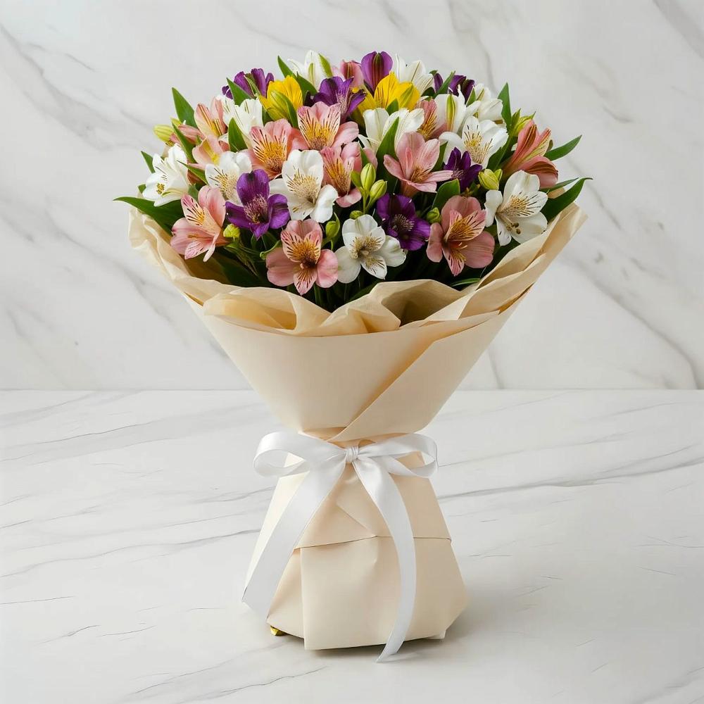 Букет цветов из: Альстромерии в Аржановской