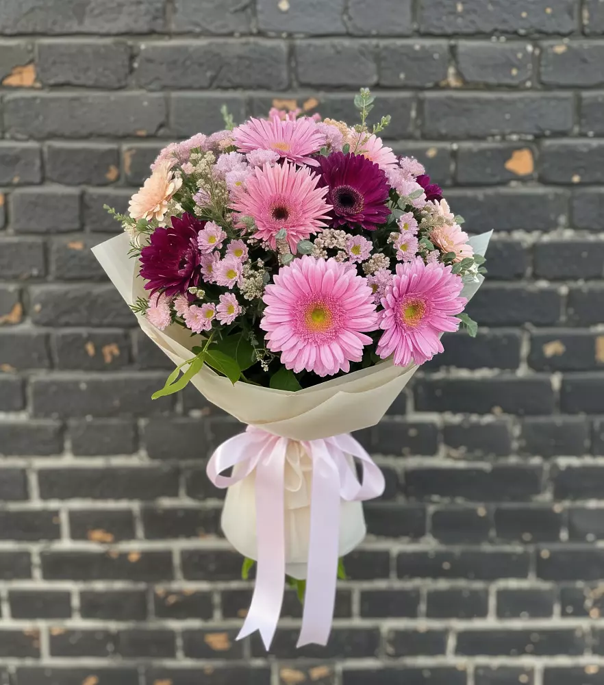 Букет цветов из: Герберы и Хризантемы в Аржановской