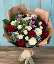 Букет цветов из:  Розы и Альстромерии в Аржановской
