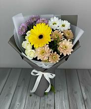 Букет цветов из:  Розы, Герберы и Хризантемы в Аржановской