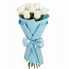 Букет 7 белых роз Проуд в Аржановской