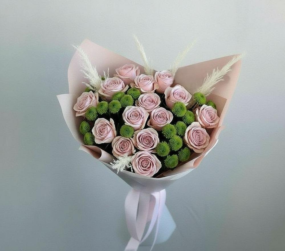 Букет цветов из: Розы и Хризантемы в Аржановской