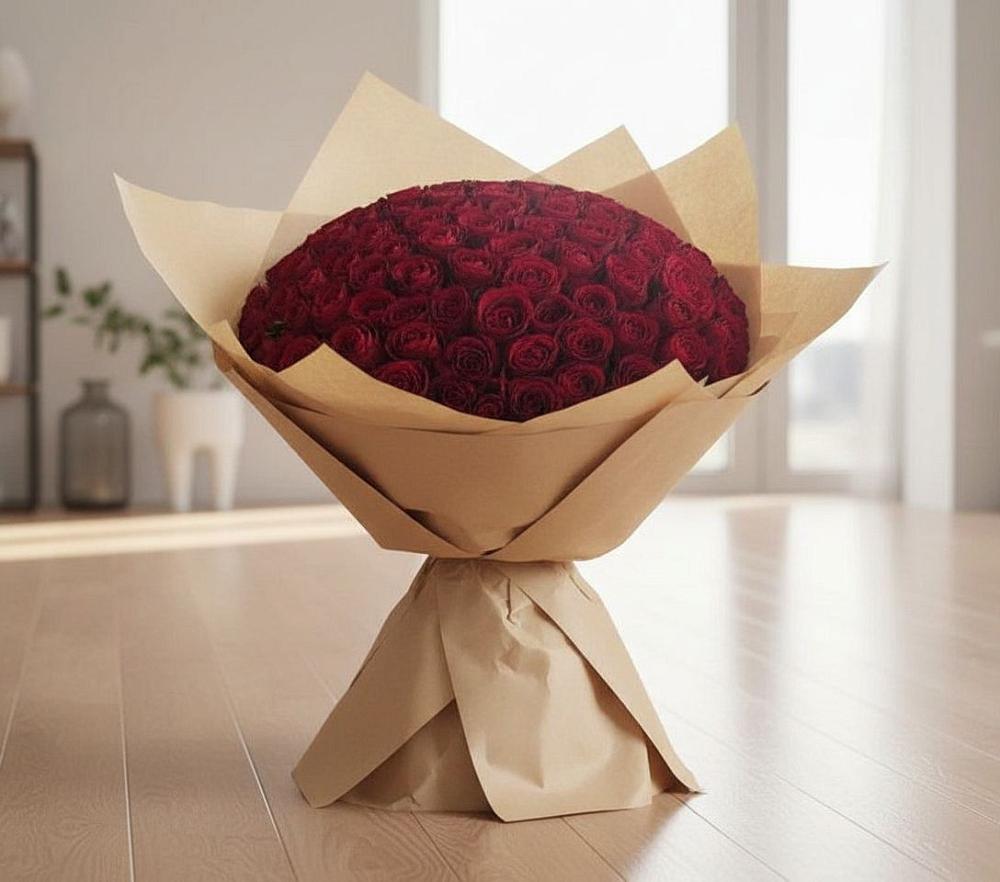 Букет 101 Красная роза в Аржановской