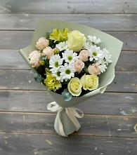 Букет цветов из:  Альстромерии, Розы и Хризантемы в Аржановской