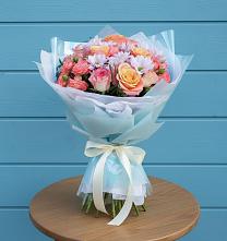 Букет цветов из:  Хризантемы и Розы в Аржановской