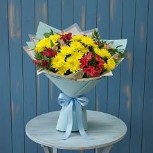 Букет цветов из:  Альстромерии и Хризантемы #REPLACE_PRED# Аржановской