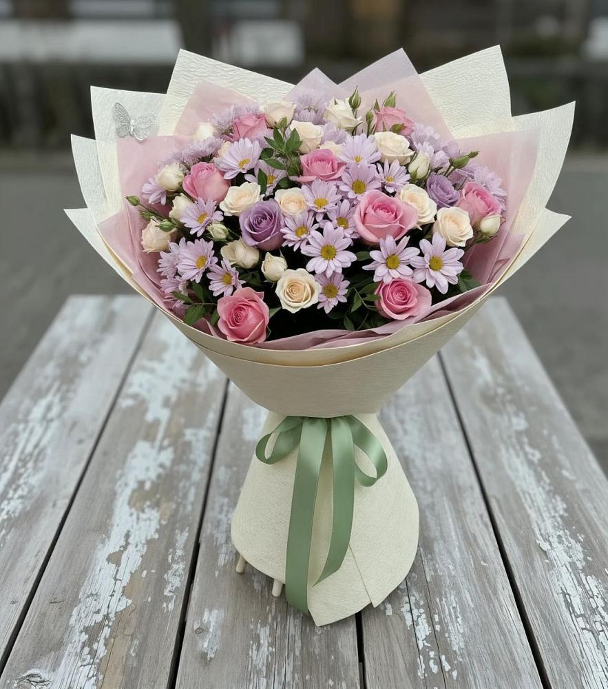 Букет цветов из: Розы и Хризантемы в Аржановской